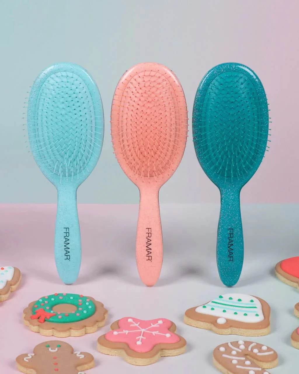 Framar Cookie Cutter Detangle Hair Brush Display - 9 Pack - Image 2