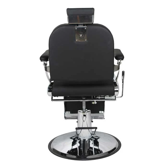 Salon Fit Chrysler Barber Chair Black with White Piping - Image 6