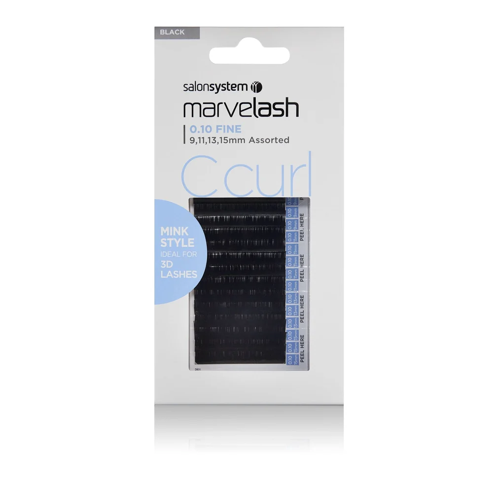 Salon System Marvelash C Curl Lash Extensions 0.10 Assorted-Mink Style - Image 2